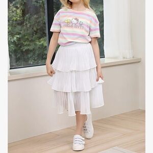 Little Girls Pink Ruffle Skirt Design